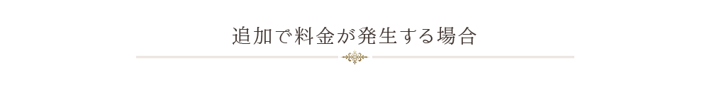 追加で料金が発生する場合